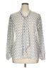 Adrianna Papell 100% Polyester Silver Long Sleeve Blouse Size XL - photo 1