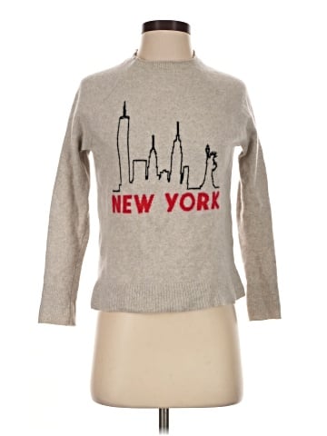 Aqua Cashmere Pullover Sweater (view 1)