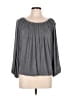 Studio M Gray 3/4 Sleeve Top Size L - photo 1