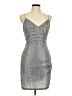 Lulus 100% Polyester Metallic Silver Cocktail Dress Size M - photo 1