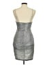 Lulus 100% Polyester Metallic Silver Cocktail Dress Size M - photo 2