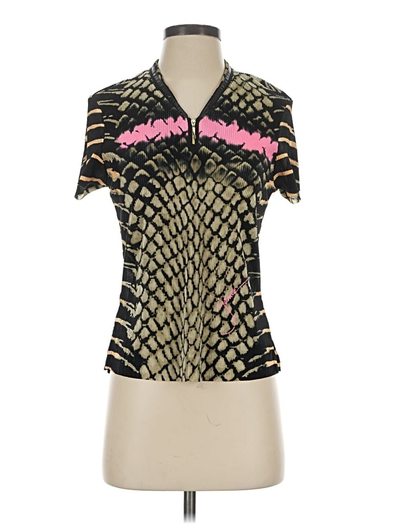 Pre-owned Jamie Sadock Short Sleeve Polo Shirt In Gold