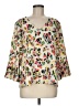 Crosby 100% Polyester Ivory 3/4 Sleeve Blouse Size M - photo 1