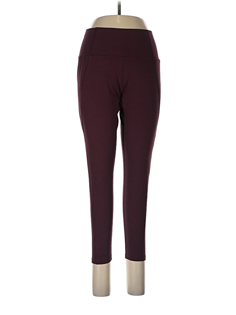 Pre-owned Apana Active Pants In Burgundy