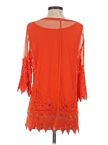 Ultra Pink 3/4 Sleeve Blouse (view 2)
