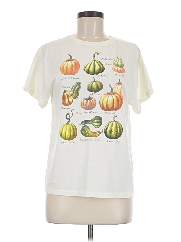 Pre-owned Fifth Sun Short Sleeve T-shirt In Ivory