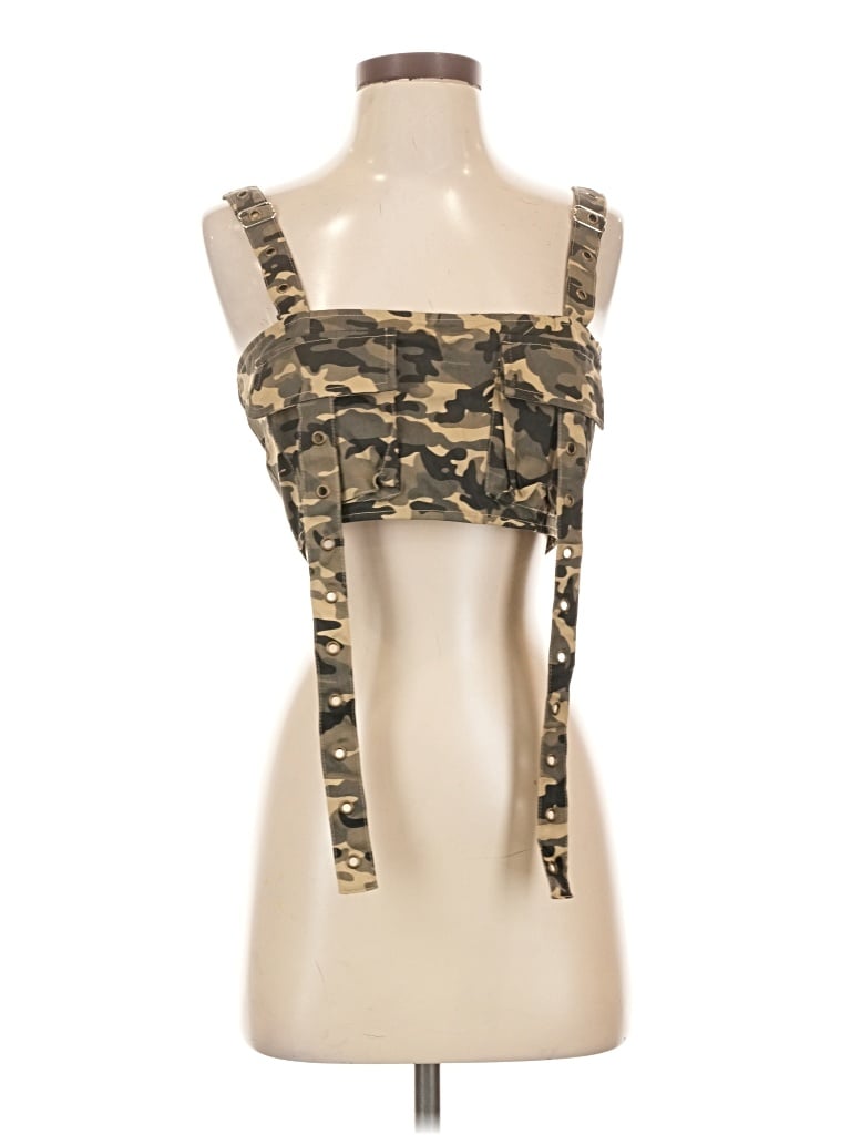 Pre-owned Akira Sleeveless Top Gold Strapless Neckline Tops