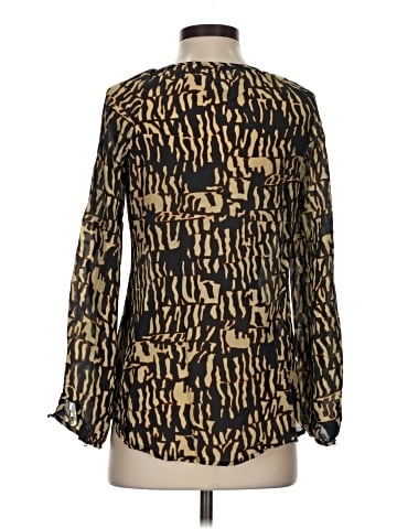 Barneys New York Long Sleeve Silk Top (view 2)