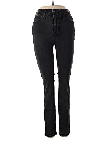 Madewell 10" High-Rise Skinny Jeans in Black Frost (view 1)