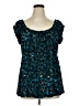 Cato Teal Short Sleeve Blouse Size XL - photo 1