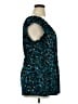 Cato Teal Short Sleeve Blouse Size XL - photo 4