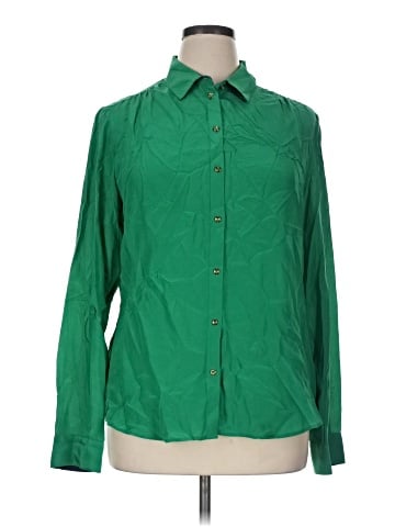 Banana Republic Long Sleeve Silk Top (view 1)