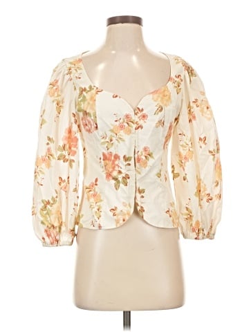 Aqua 3/4 Sleeve Blouse (view 1)