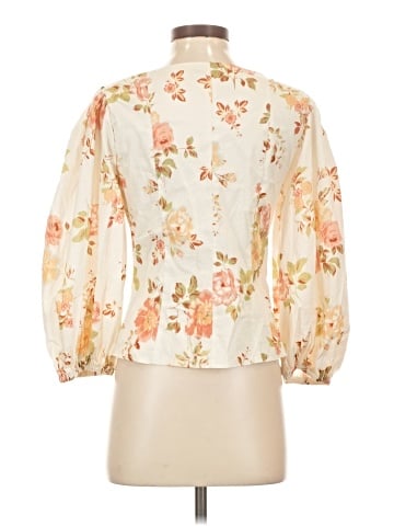 Aqua 3/4 Sleeve Blouse (view 2)