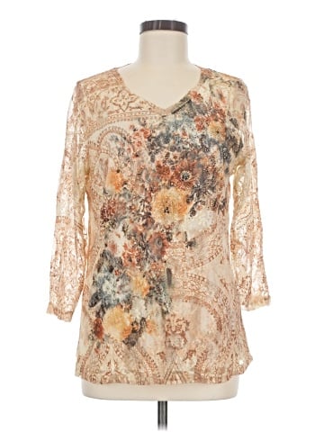 Christopher & Banks 3/4 Sleeve Blouse (view 1)