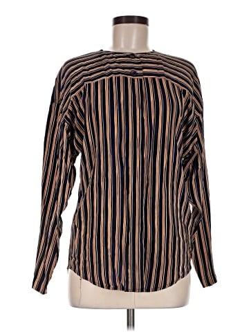 Linda Allard Ellen Tracy Long Sleeve Silk Top (view 1)