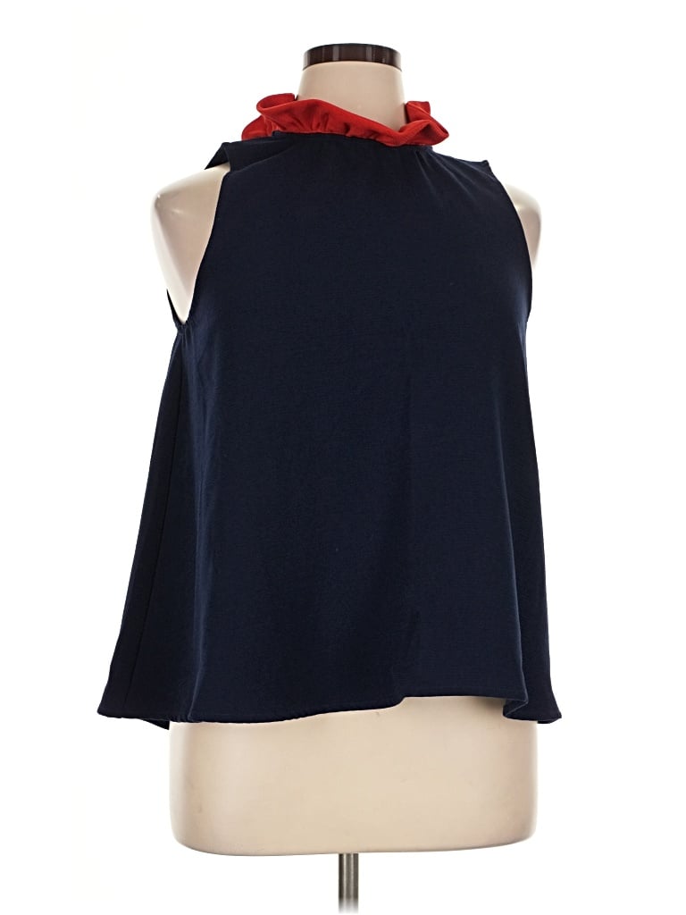 Pre-owned Pomander Place Sleeveless Blouse In Blue