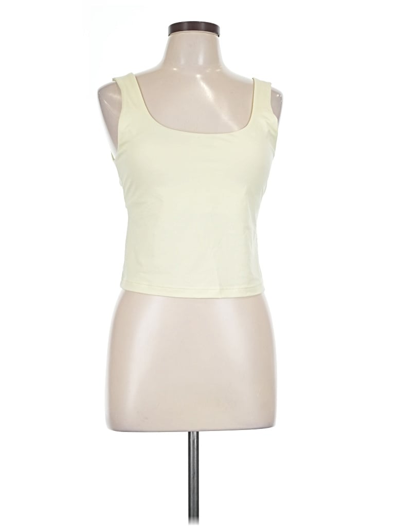Pre-owned Fabletics Tank Top Ivory Strapless Neckline Tops