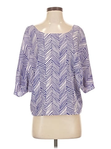 Aqua 3/4 Sleeve Blouse (view 1)