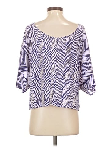 Aqua 3/4 Sleeve Blouse (view 2)