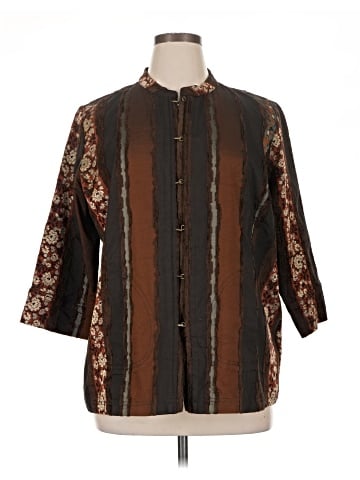 Citron Santa Monica Collection 3/4 Sleeve Button-Down Shirt (view 1)