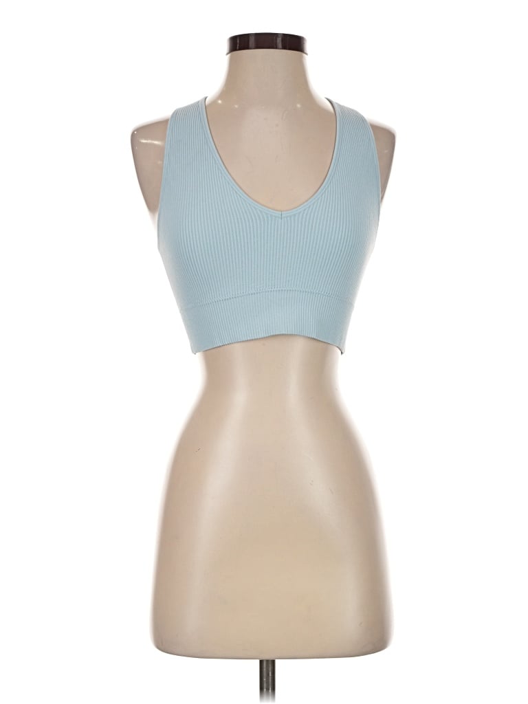 Pre-owned Garage Tank Top Blue Strapless Neckline Tops