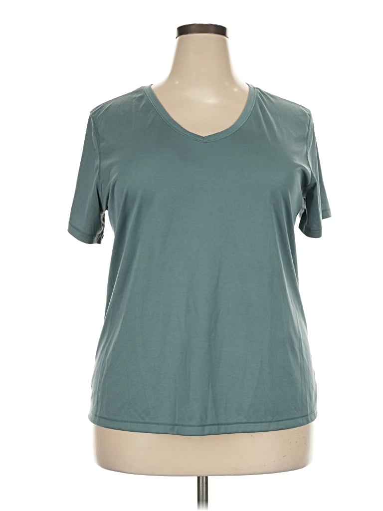 Pre-owned Athletic Works Short Sleeve T-shirt In Teal