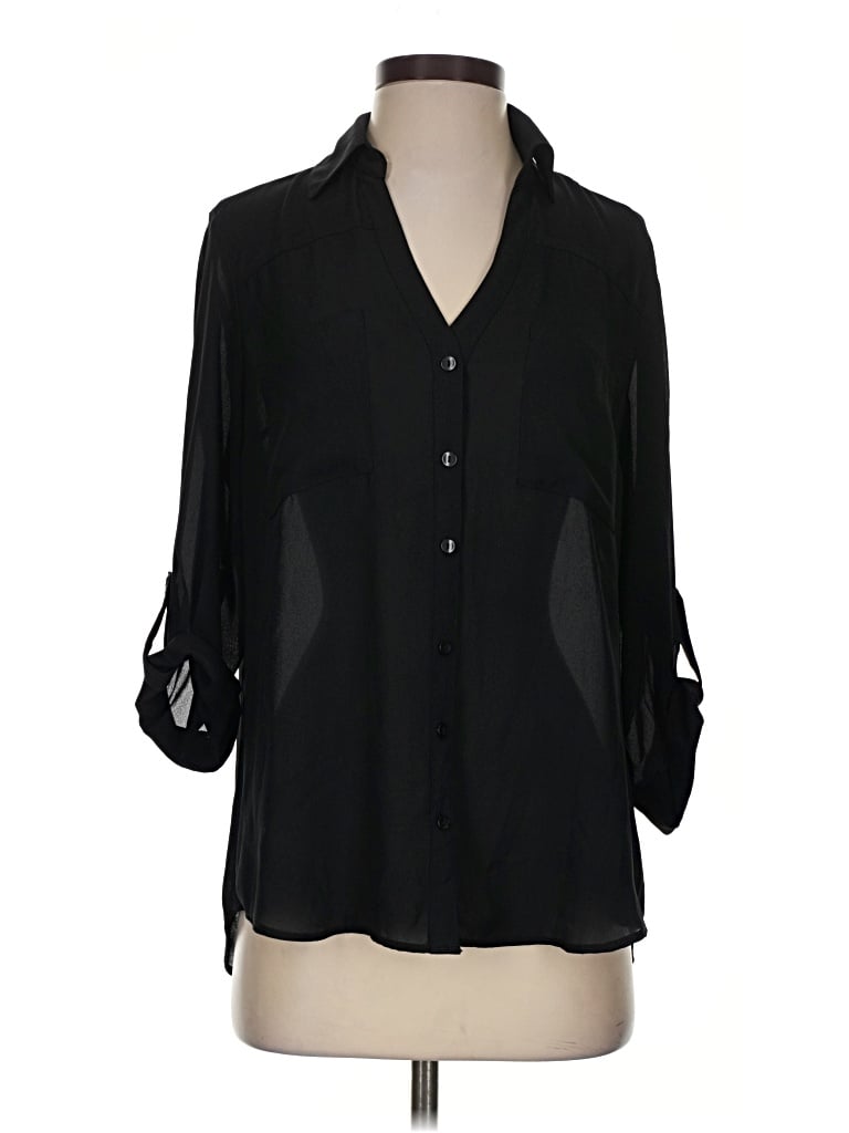 Pre-owned Bcx 3/4 Sleeve Blouse In Black
