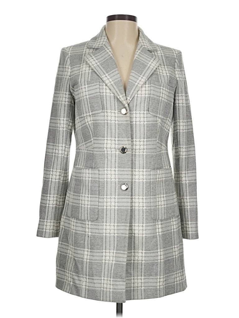 Pre-owned Dkny Coat In Gray