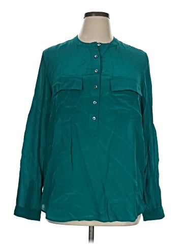 Banana Republic Long Sleeve Silk Top (view 1)