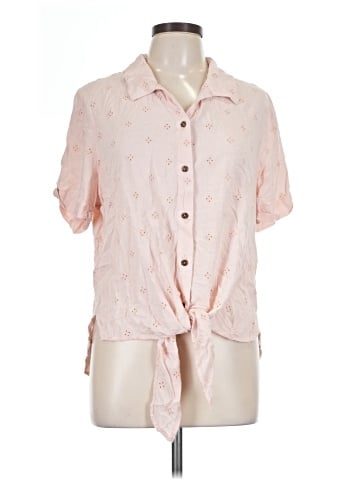 dip Short Sleeve Blouse (view 1)