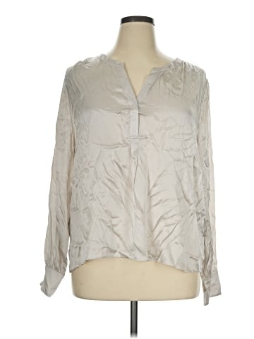 Banana Republic Factory Store Long Sleeve Silk Top (view 1)