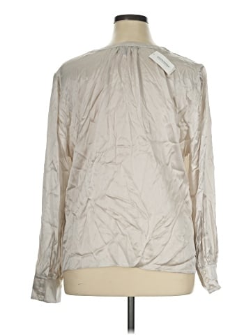 Banana Republic Factory Store Long Sleeve Silk Top (view 2)