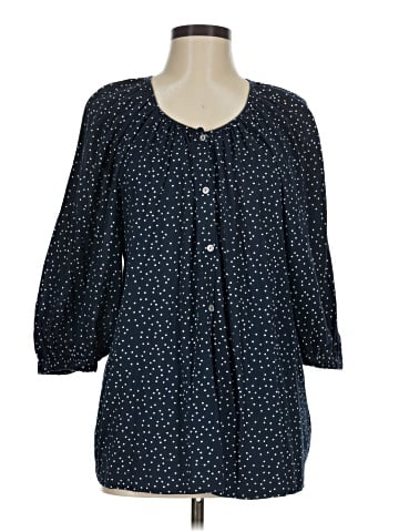 LC Lauren Conrad 3/4 Sleeve Button-Down Shirt (view 1)