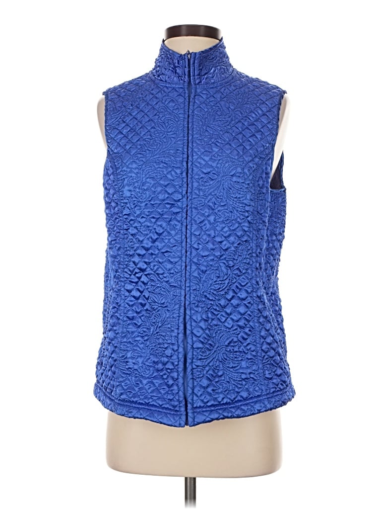 Pre-owned Susan Graver Vest In Blue