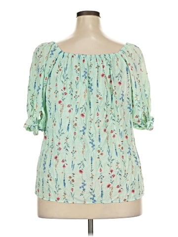 LC Lauren Conrad Short Sleeve Blouse (view 2)