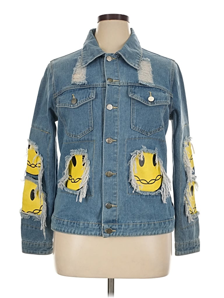 Pre-owned Shein Denim Jacket In Blue