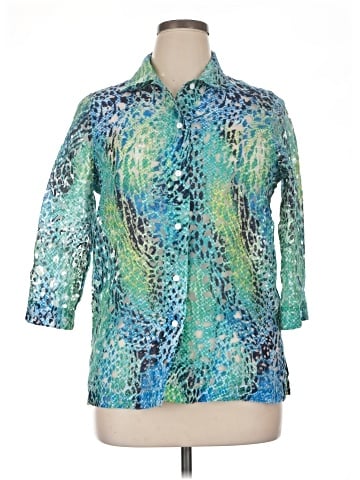 Allison Daley 3/4 Sleeve Button-Down Shirt (view 1)