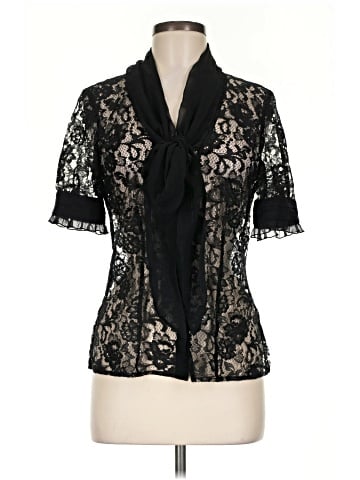 White House Black Market Short Sleeve Blouse (view 1)