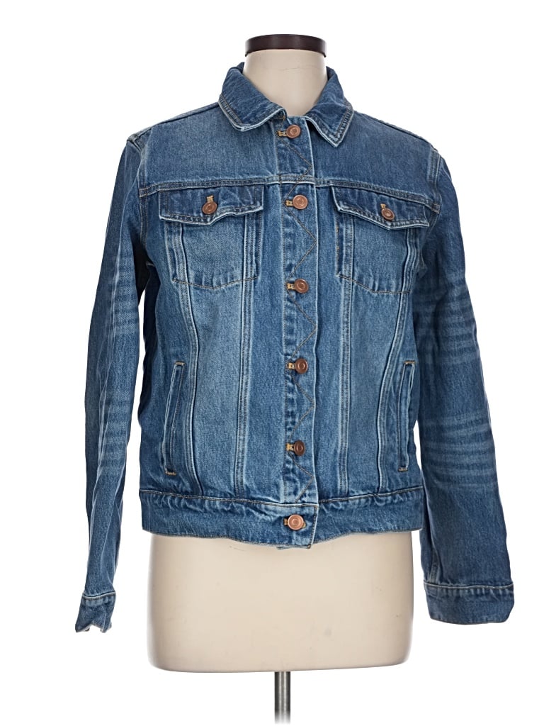 Pre-owned Quince Denim Jacket In Blue