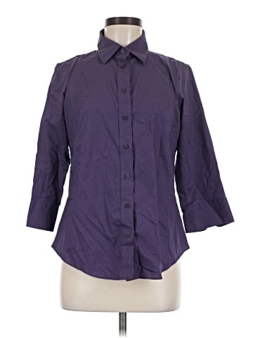 KIRKLAND Signature 3/4 Sleeve Button-Down Shirt (view 1)