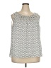 Kasper 100% Polyester Chevron-herringbone Silver Tank Top Size 2X - photo 1