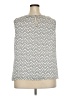 Kasper 100% Polyester Chevron-herringbone Silver Tank Top Size 2X - photo 2