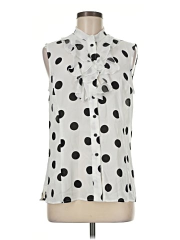 Kasper Sleeveless Button-Down Shirt (view 1)