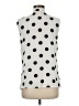Kasper Polka Dots Ivory Sleeveless Button-Down Shirt Size 8 - photo 2