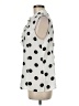 Kasper Polka Dots Ivory Sleeveless Button-Down Shirt Size 8 - photo 5