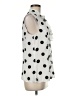 Kasper Polka Dots Ivory Sleeveless Button-Down Shirt Size 8 - photo 4