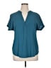 Unbranded Teal Short Sleeve Blouse Size XL - photo 1