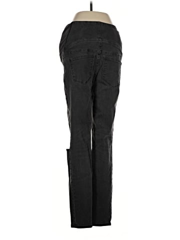 Madewell Maternity Over-the-Belly Skinny Jeans in Black Sea (view 2)