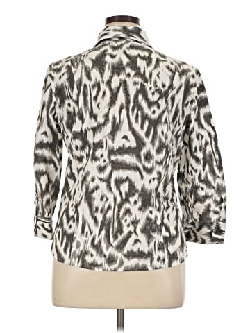 Foxcroft 3/4 Sleeve Button-Down Shirt (view 2)